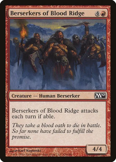 Berserkers of Blood Ridge, Magic card M10 126 — Magic 2010 set