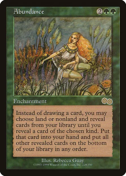 Abundance, Magic card USG 229 — Urza's Saga set