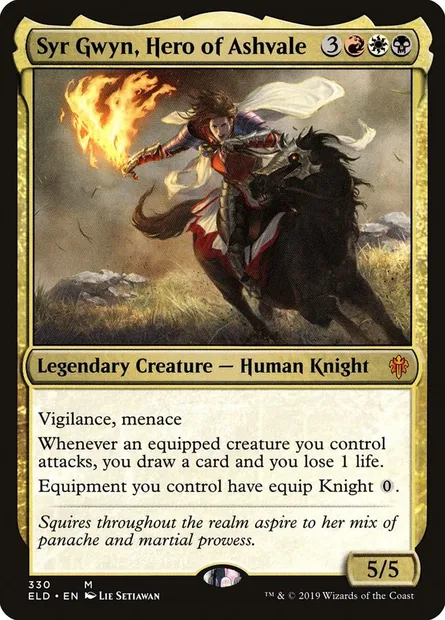 Syr Gwyn, Hero of Ashvale, carte Magic ELD 330 — extension Throne of Eldraine