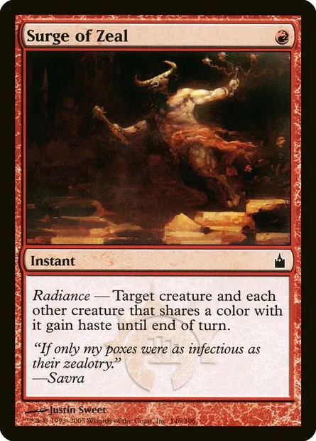 Déferlement de zèle, carte Magic RAV 146 — extension Ravnica: La Cité des Guildes