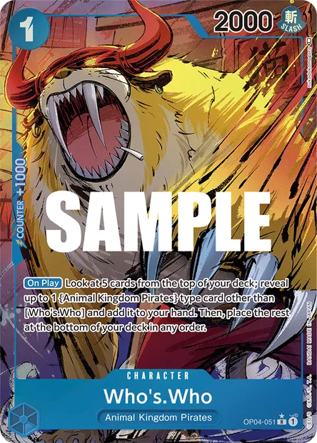 Who's.Who, One Piece card OP04-051 — KINGDOMS OF INTRIGUE set