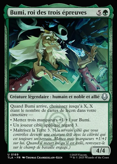 Bumi, roi des trois épreuves, carte Magic TLA 169 — extension Avatar: The Last Airbender