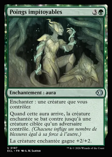 Poings impitoyables, carte Magic ECL 187 — extension Lorwyn Eclipsed
