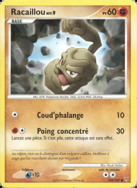Racaillou, carte Pokémon SV 105 — extension Vainqueurs Suprêmes