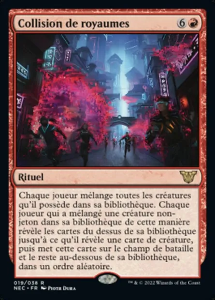 Collision de royaumes, carte Magic NEC 19 — extension Neon Dynasty Commander