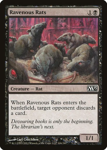 Ravenous Rats, Magic card M13 106 — Magic 2013 set