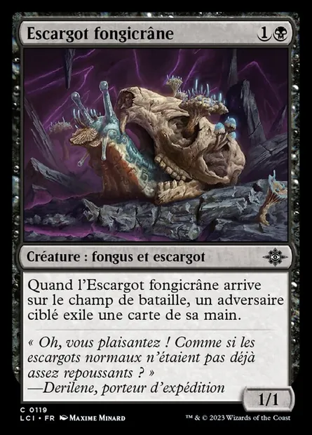 Escargot fongicrâne, carte Magic LCI 119 — extension The Lost Caverns of Ixalan