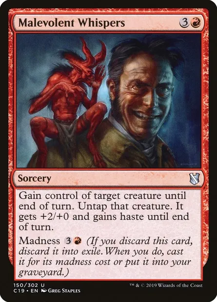 Malevolent Whispers, Magic card C19 150 — Commander 2019 set