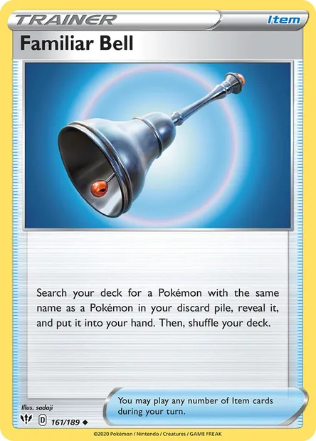 Familiar Bell, Pokémon card DAA 161 — Darkness Ablaze set