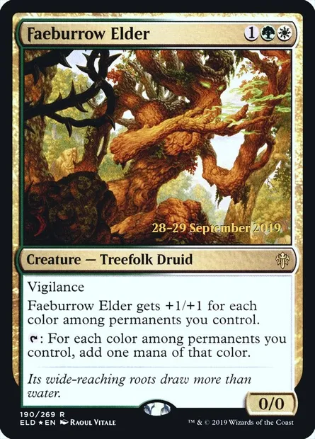 Faeburrow Elder, Magic card PELD 190s — Throne of Eldraine Promos set