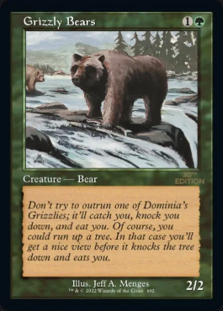 Grizzly Bears, Magic card 30A 492 — 30th Anniversary Edition set