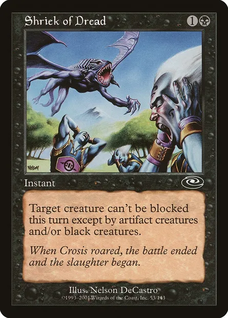 Shriek of Dread, Magic card PLS 53 — Planeshift set