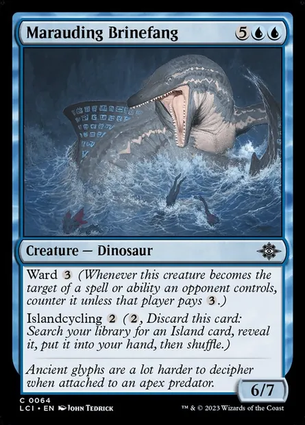 Marauding Brinefang, Magic card LCI 64 — The Lost Caverns of Ixalan set