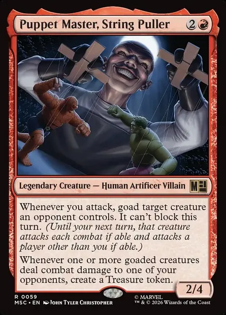 Puppet Master, String Puller, Magic card MSC 59 — Marvel Super Heroes Commander set