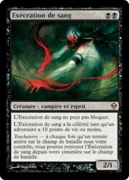 Exécration de sang, carte Magic ZEN 83 — extension Zendikar