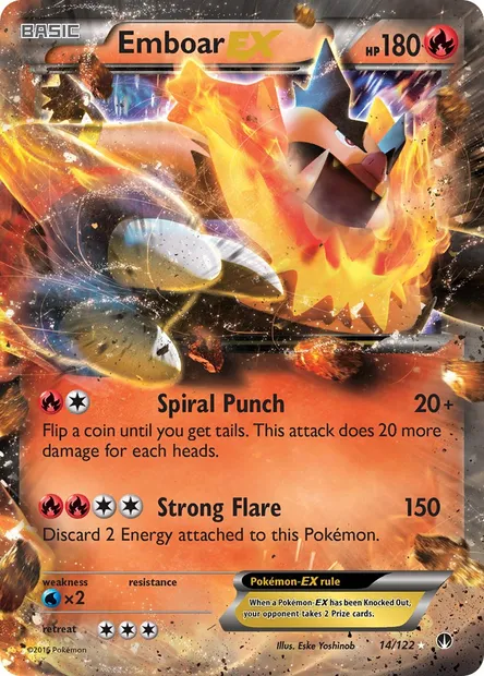 Emboar EX, Pokémon card BKP 14 — BREAKpoint set