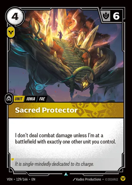 Sacred Protector, carte Riftbound VEN 129 — extension Vendetta