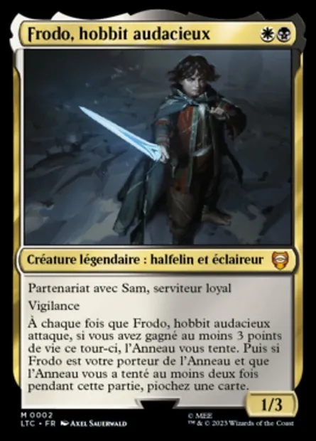Frodo, hobbit audacieux, carte Magic LTC 2 — extension Tales of Middle-earth Commander
