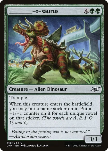 _____-o-saurus, Magic card UNF 148 — Unfinity set