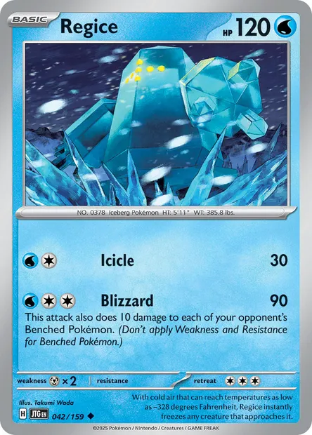 Regice, Pokémon card JTG 042 — Journey Together set