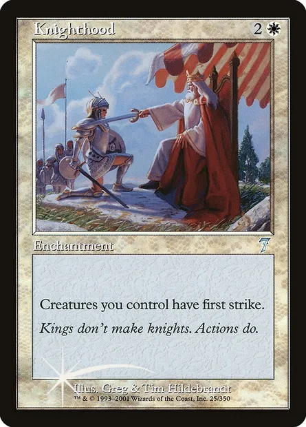 Knighthood, Magic card 7ED 25★ — Seventh Edition set