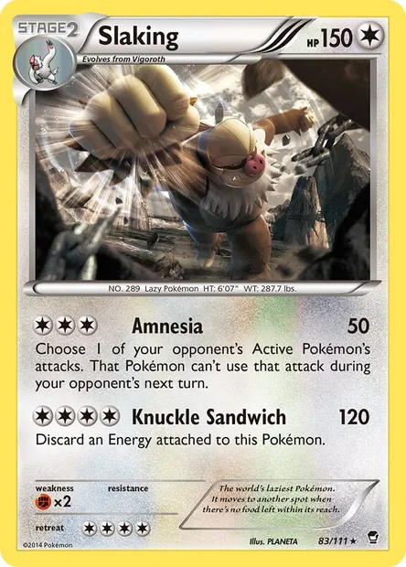 Slaking, Pokémon card FFI 83 — Furious Fists set
