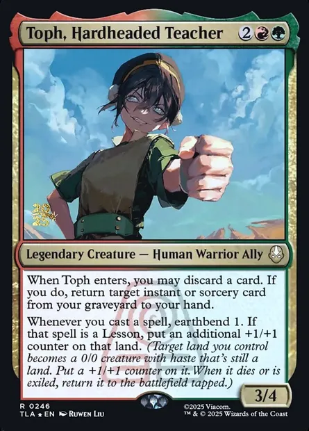 Toph, professeure obstinée, carte Magic PTLA 246s — extension Avatar: The Last Airbender Promos