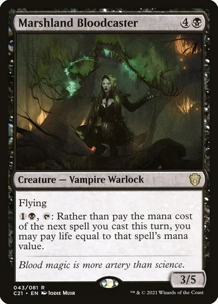 Marshland Bloodcaster, Magic card C21 43 — Commander 2021 set