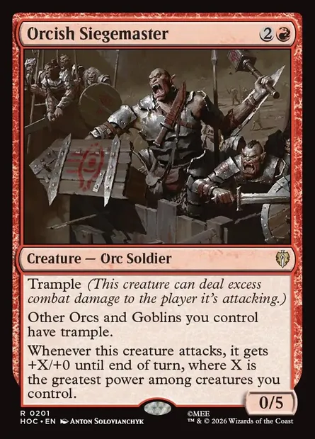 Orcish Siegemaster, Magic card HOC 201 — The Hobbit Eternal set