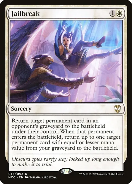 Jailbreak, Magic card NCC 17 — New Capenna Commander set