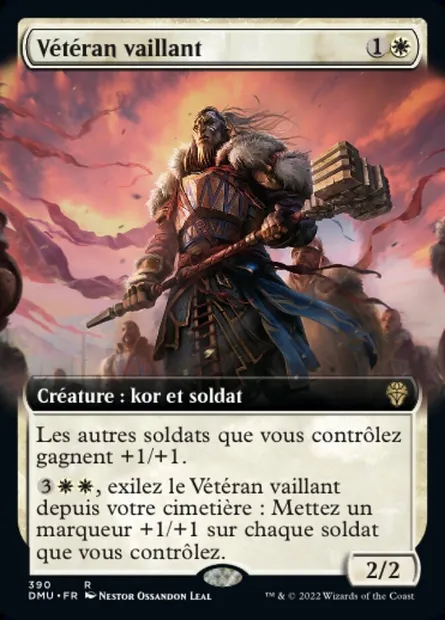 Vétéran vaillant, carte Magic DMU 390 — extension Dominaria Uni