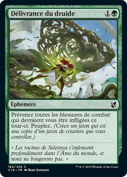 Délivrance du druide, carte Magic C19 162 — extension Commander 2019