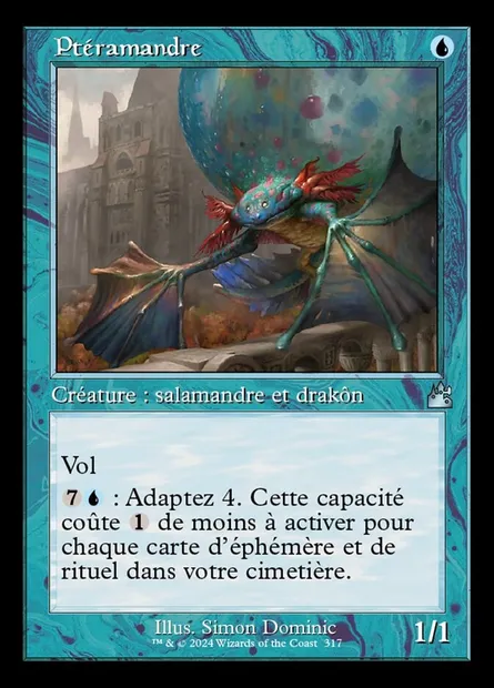 Ptéramandre, carte Magic RVR 317 — extension Ravnica Remastered