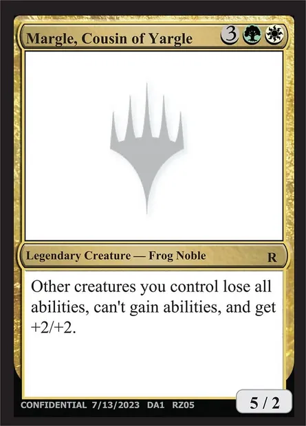 Margle, Cousin of Yargle, Magic card UNK RZ05b — Unknown Event set