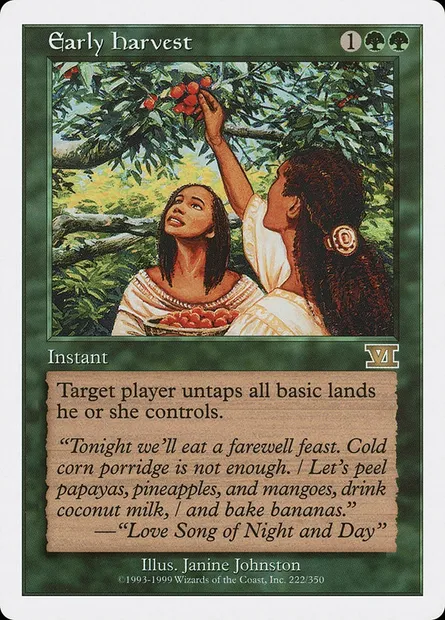 Early Harvest, Magic card 6ED 222 — Classic Sixth Edition set