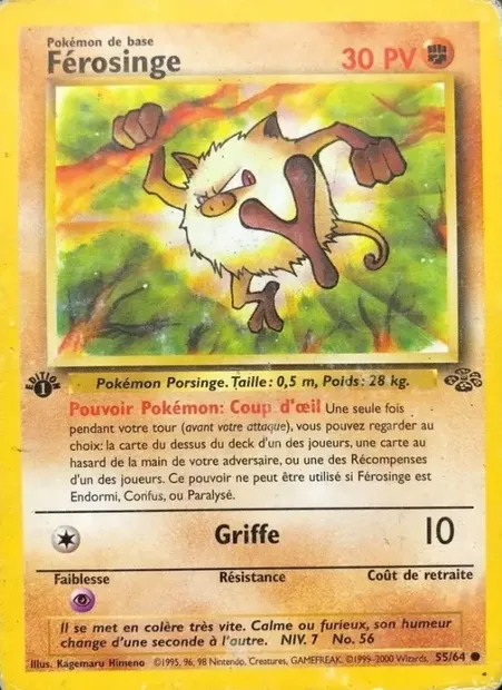 Férosinge, carte Pokémon JU 55 — extension Jungle