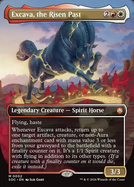 Excava, the Risen Past, Magic card SOC 2 — Secrets of Strixhaven Commander set