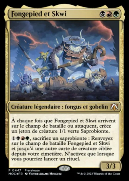 Fongepied et Skwi, carte Magic MOC 447 — extension March of the Machine Commander