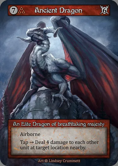 Ancient Dragon, carte Sorcery ALP 017 — extension Alpha