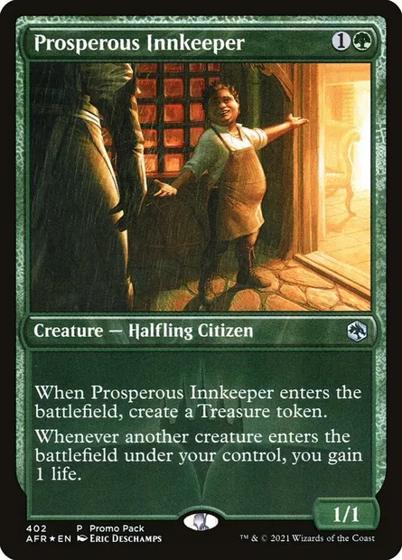 Prosperous Innkeeper, Magic card AFR 402 — Adventures in the Forgotten Realms set
