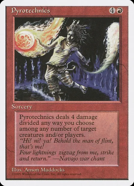 Pyrotechnics, Magic card 4ED 217 — Fourth Edition set