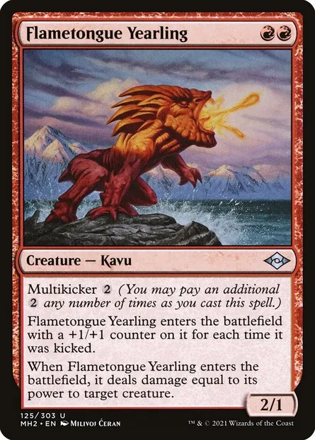 Flametongue Yearling, Magic card MH2 125 — Modern Horizons 2 set