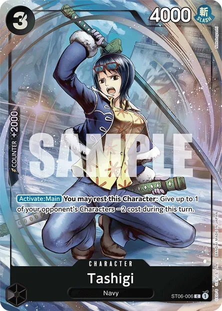 Tashigi, carte One Piece ST06-006 — extension Absolute Justice