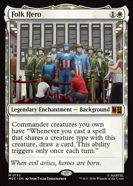 Folk Hero, Magic card MSC 132 — Marvel Super Heroes Commander set