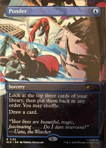 Contemplation, carte Magic SLD 7125 — extension Secret Lair Drop