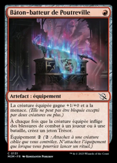 Bâton-batteur de Poutreville, carte Magic MOM 131 — extension L'invasion des machines