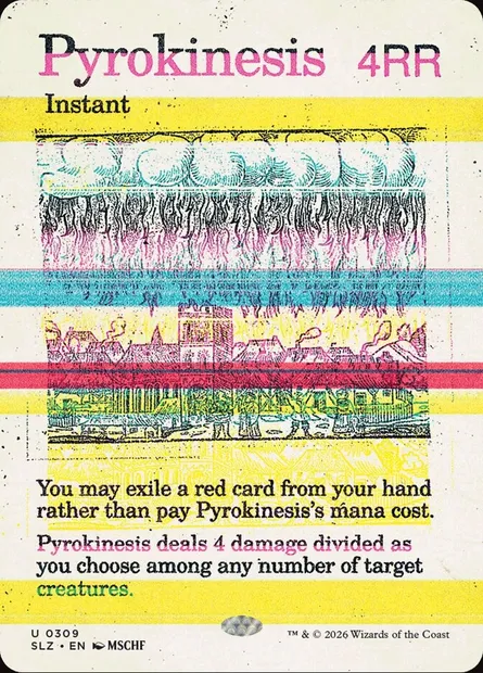 Pyrokinesis, Magic card SLZ 309 — The Zeta Set set