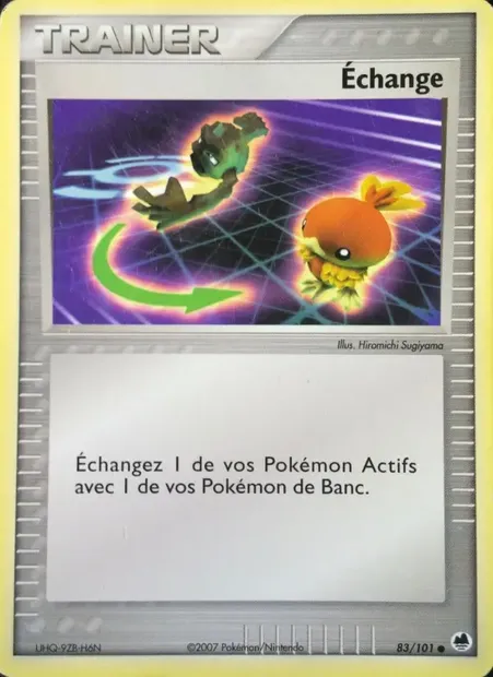 Échange, carte Pokémon DF 83 — extension EX Île des Dragons