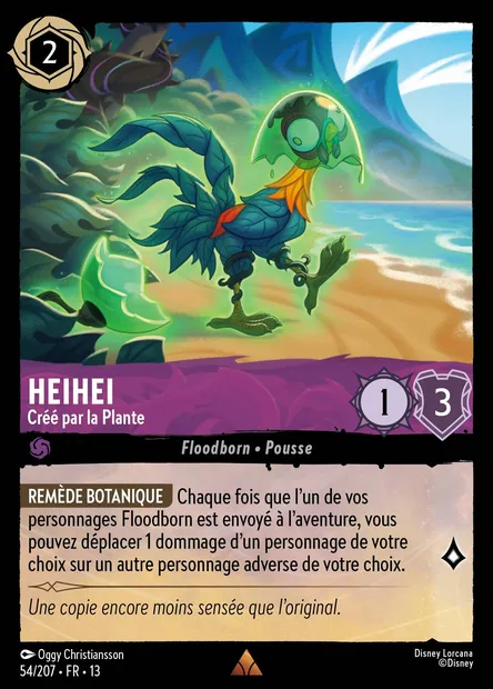 Heihei - Créé par la Plante, carte Disney Lorcana CH13-054 — extension Invasion Epineuse!