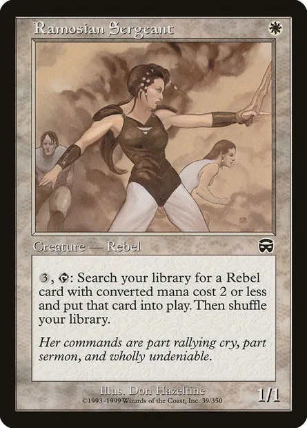 Sergent ramosien, carte Magic MMQ 39 — extension Masques de Mercadia